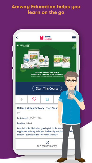 Emulate iPhone app Amway™ Education using MyAndroid