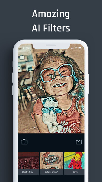 Emulate iPhone app Amy Color Photo AI Filters using MyAndroid
