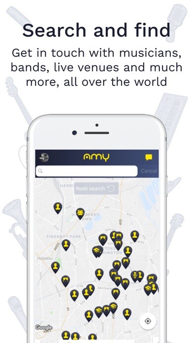 Emulate iPhone app AMY Music Makers Network using MyAndroid