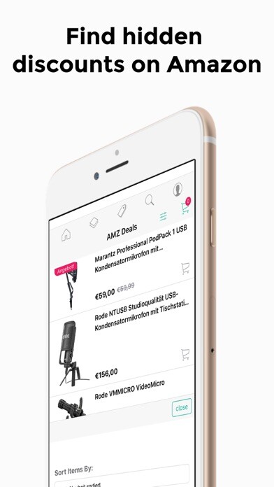 Emulate iPhone app AMZ Deals for Amazon using MyAndroid