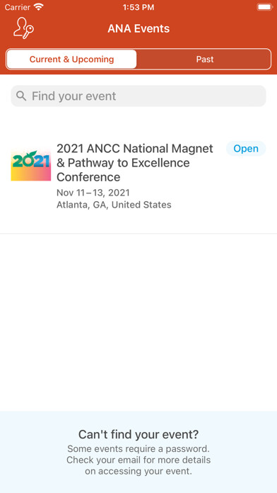 Emulate iPhone app ANA Enterprise Events using MyAndroid
