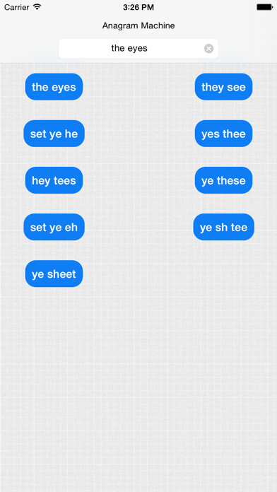 Emulate iPhone app Anagram Machine using MyAndroid Emulate iPhone app Anagram Machine using MyAndroid