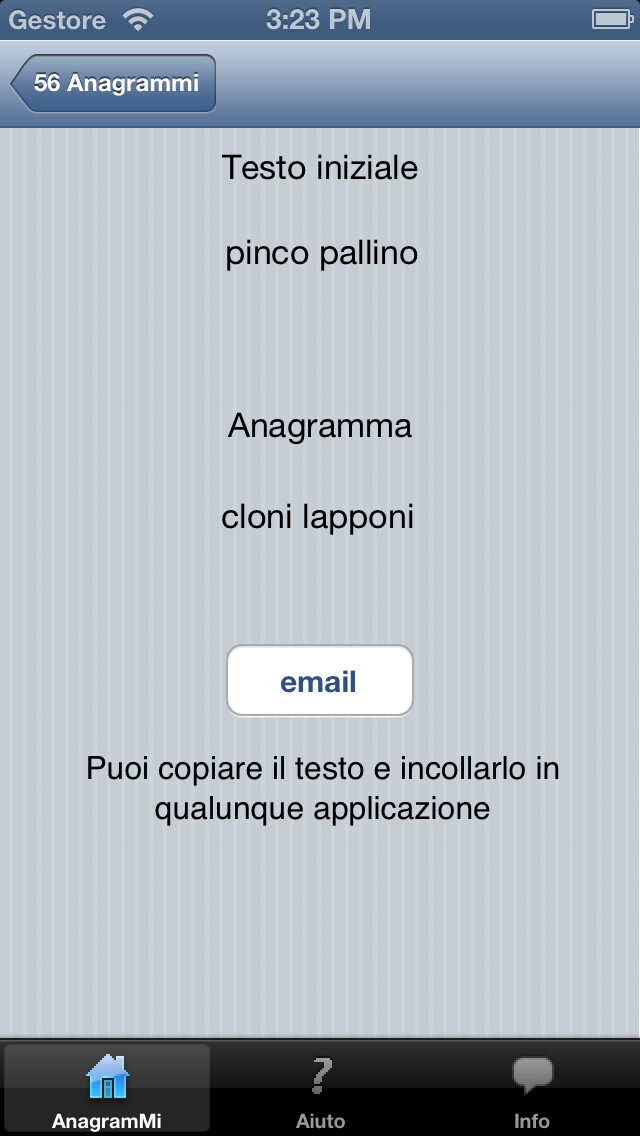 Emulate iPhone app AnagramMi using MyAndroid