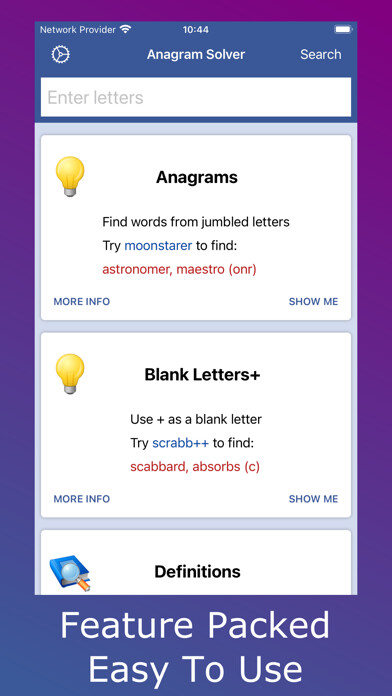 Emulate iPhone app Anagram Solver - Crosswords using MyAndroid Emulate iPhone app Anagram Solver - Crosswords using MyAndroid
