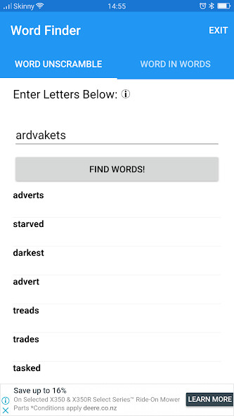 Emulate Android APK Anagram unscrambler - Word finder Emulate Android APK Anagram unscrambler - Word finder