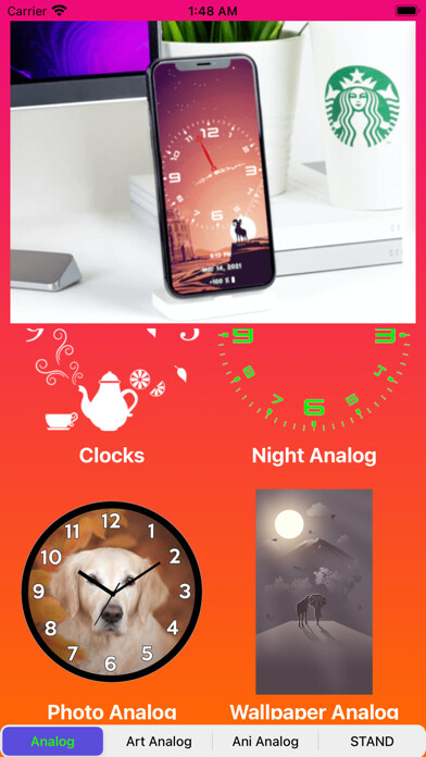 Emulate iPhone app Analog Clock~OLEDX Large Clock using MyAndroid Emulate iPhone app Analog Clock~OLEDX Large Clock using MyAndroid