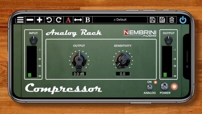 Emulate iPhone app Analog Rack Compressor using MyAndroid