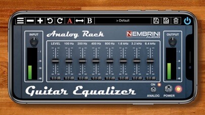 Emulate iPhone app Analog Rack Guitar Equalizer using MyAndroid