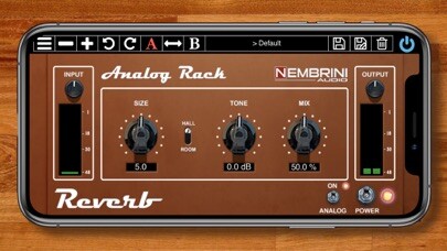 Emulate iPhone app Analog Rack Reverb using MyAndroid