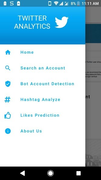 Run android online APK Analytics for Twitter from MyAndroid or emulate Analytics for Twitter using MyAndroid