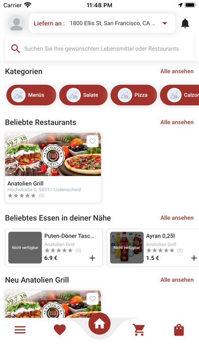 Emulate iPhone app Anatolien Grill using MyAndroid