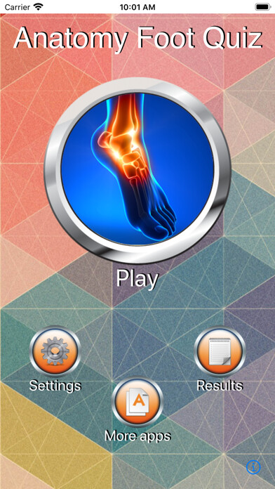 Emulate iPhone app Anatomy Foot Quiz using MyAndroid Emulate iPhone app Anatomy Foot Quiz using MyAndroid