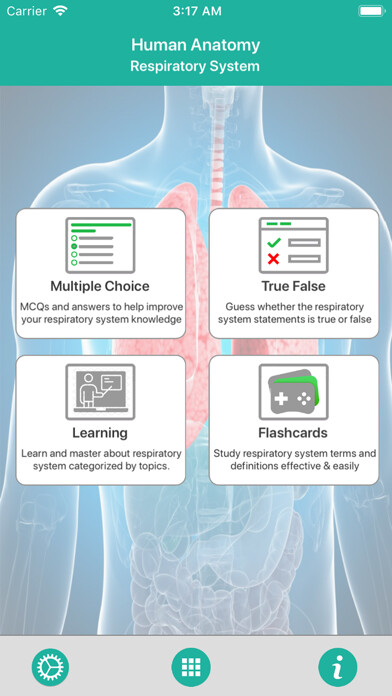 Emulate iPhone app Anatomy : Respiratory System using MyAndroid