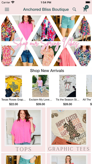 Emulate iPhone app Anchored Bliss Boutique using MyAndroid Emulate iPhone app Anchored Bliss Boutique using MyAndroid