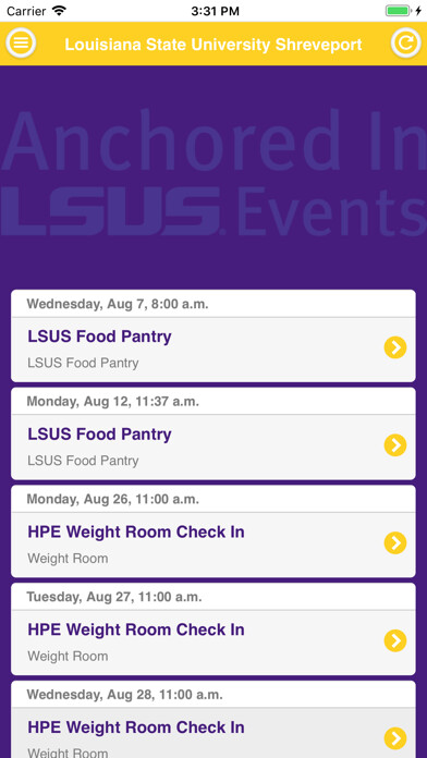 Emulate iPhone app Anchored In Campus Events using MyAndroid Emulate iPhone app Anchored In Campus Events using MyAndroid