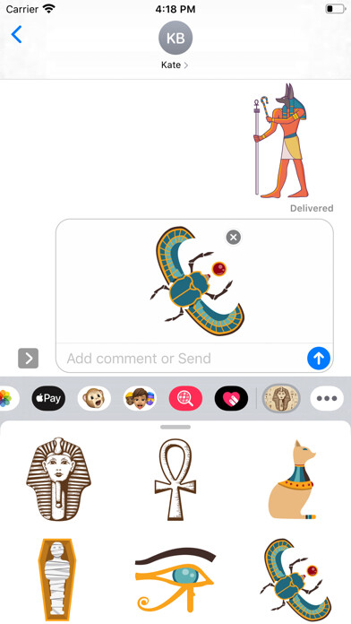 Emulate iPhone app Ancient Egypt Gods Stickers using MyAndroid Emulate iPhone app Ancient Egypt Gods Stickers using MyAndroid