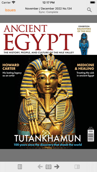 Emulate iPhone app Ancient Egypt Magazine using MyAndroid