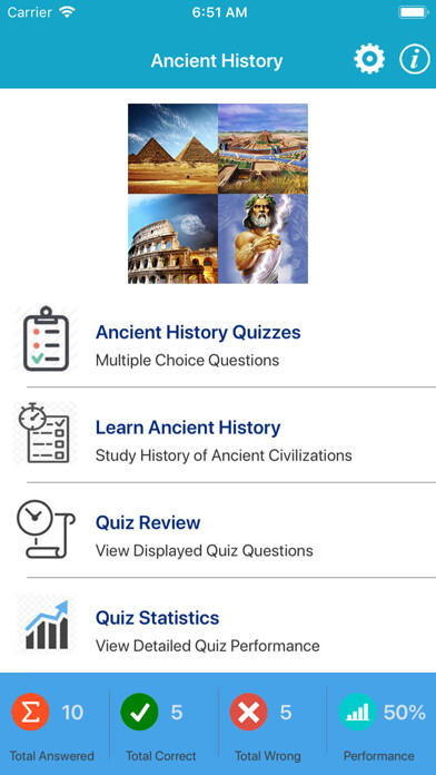 Emulate iPhone app Ancient History Quiz using MyAndroid Emulate iPhone app Ancient History Quiz using MyAndroid