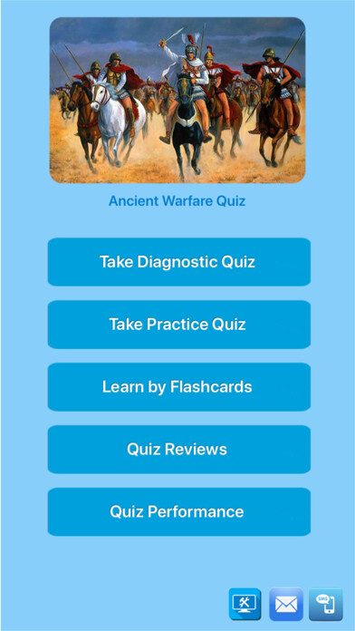 Emulate iPhone app Ancient Warfare Quiz using MyAndroid
