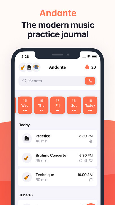 Emulate iPhone app Andante - Practice Journal using MyAndroid Emulate iPhone app Andante - Practice Journal using MyAndroid