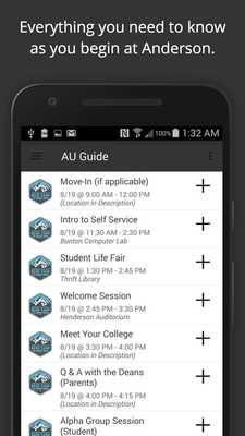 Emulate Android APK Anderson University Events Emulate Android APK Anderson University Events