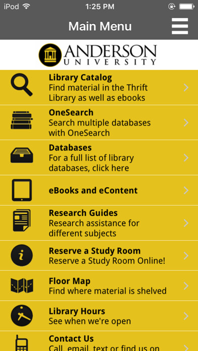 Emulate iPhone app Anderson Univ - Thrift Library using MyAndroid Emulate iPhone app Anderson Univ - Thrift Library using MyAndroid