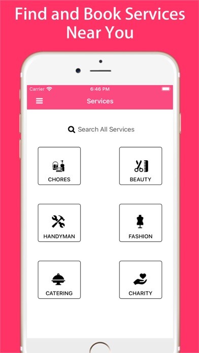 Emulate iPhone app Andii: Book Nearby Services using MyAndroid