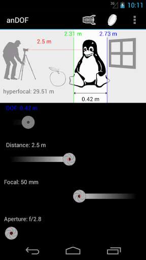 Run android online APK anDOF - dof calculator from MyAndroid or emulate anDOF - dof calculator using MyAndroid