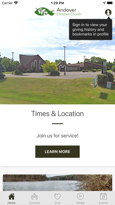 Emulate iPhone app Andover Christian Church using MyAndroid Emulate iPhone app Andover Christian Church using MyAndroid