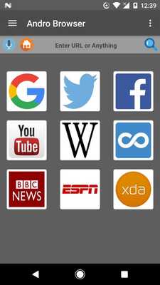 Emulate Android APK Andro Browser
