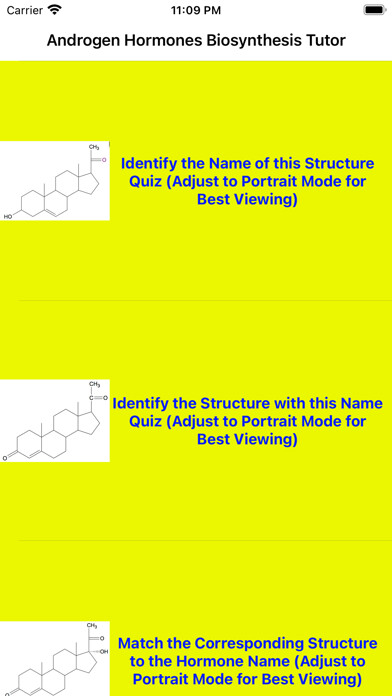 Emulate iPhone app Androgen Hormones Tutor using MyAndroid