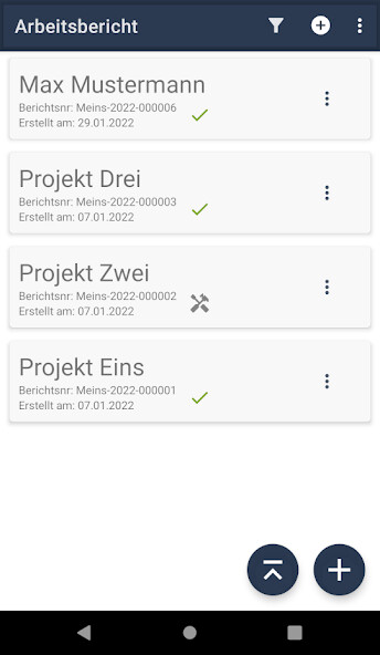 Run android online APK AndroidArbeitsbericht from MyAndroid or emulate AndroidArbeitsbericht using MyAndroid