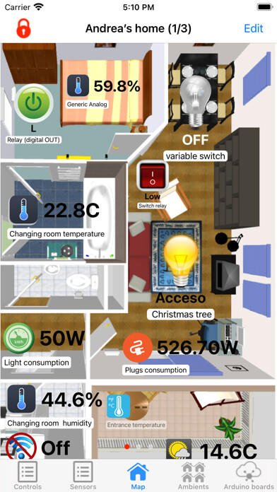 Emulate iPhone app AndruinoApp - Arduino IoT using MyAndroid