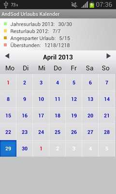 Emulate Android APK AndSod Holiday Calendar Light Emulate Android APK AndSod Holiday Calendar Light