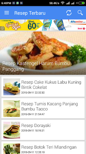Run android online APK Aneka Kumpulan Resep Masakan from MyAndroid or emulate Aneka Kumpulan Resep Masakan using MyAndroid