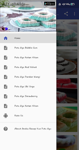 Run android online APK Aneka Resep Kue Putu Ayu from MyAndroid or emulate Aneka Resep Kue Putu Ayu using MyAndroid