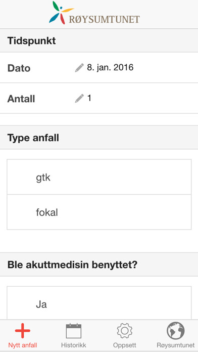 Emulate iPhone app Anfallskalender - epilepsi using MyAndroid Emulate iPhone app Anfallskalender - epilepsi using MyAndroid