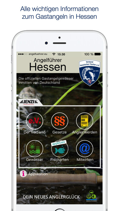 Emulate iPhone app Angelführer Hessen using MyAndroid