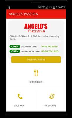 Emulate Android APK ANGELOS PIZZERIA LEEDS Emulate Android APK ANGELOS PIZZERIA LEEDS