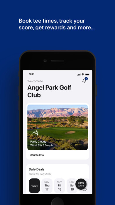 Emulate iPhone app Angel Park Golf Club Tee Time using MyAndroid Emulate iPhone app Angel Park Golf Club Tee Time using MyAndroid