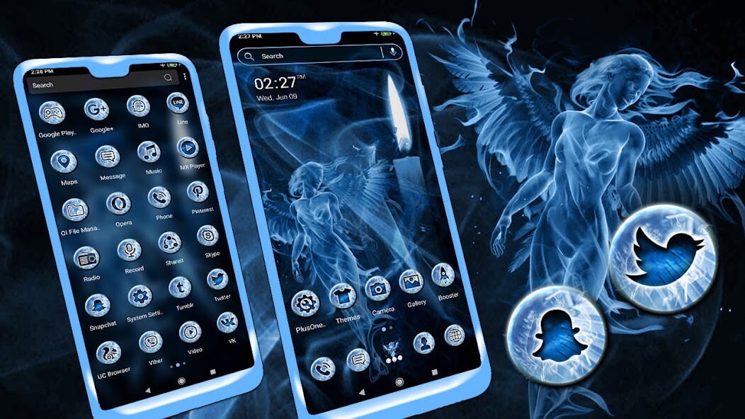 Run android online APK Angel Smoke Launcher Theme from MyAndroid or emulate Angel Smoke Launcher Theme using MyAndroid