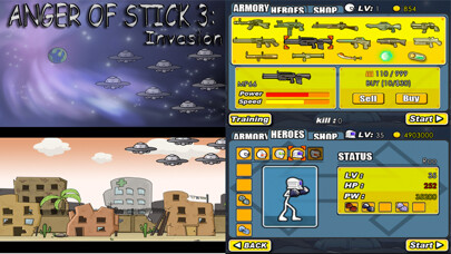 Emulate iPhone app AngerOfStick3: Invasion using MyAndroid