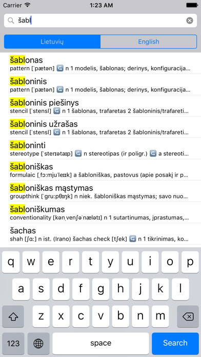 Emulate iPhone app Anglonas - the English-Lithuanian dictionary using MyAndroid Emulate iPhone app Anglonas - the English-Lithuanian dictionary using MyAndroid