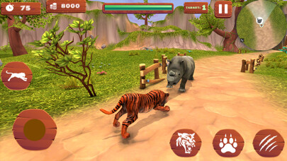 Emulate iPhone app Angry Wild Tiger Simulator 3D using MyAndroid