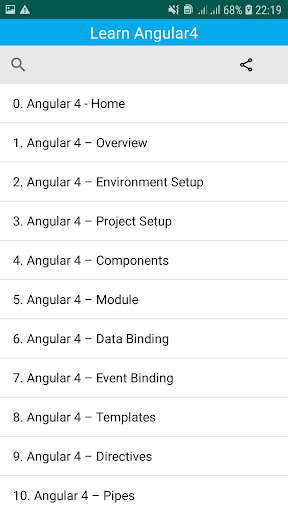 Run android online APK Angular 4 Tutorial from MyAndroid or emulate Angular 4 Tutorial using MyAndroid