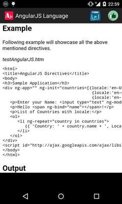 Emulate Android APK Angular JS Language