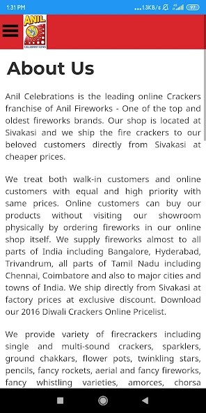 Run android online APK Anil Fireworks from MyAndroid or emulate Anil Fireworks using MyAndroid