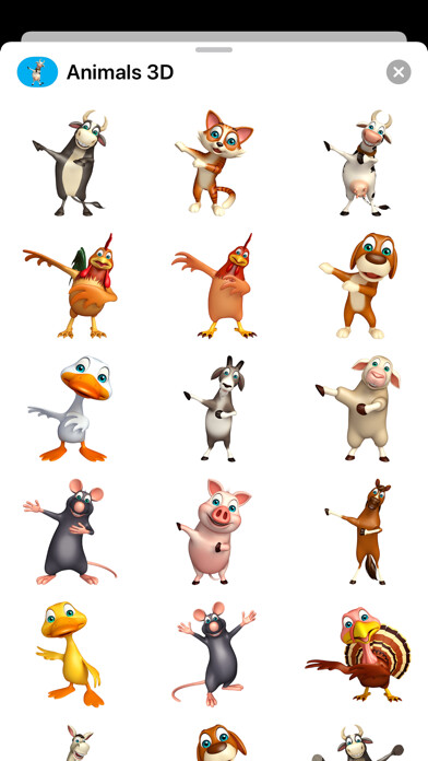 Emulate iPhone app Animal 3D Stickers - Emojis using MyAndroid Emulate iPhone app Animal 3D Stickers - Emojis using MyAndroid
