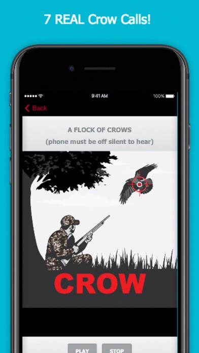 Emulate iPhone app Animal Calls for Hunting Crows using MyAndroid