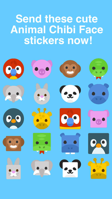Emulate iPhone app Animal Chibi Face Stickers using MyAndroid Emulate iPhone app Animal Chibi Face Stickers using MyAndroid